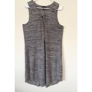 Torrid Dress 12/14 Gray Heathered Lace Up Sleeveless‎ Resort Cruise Beach Pool